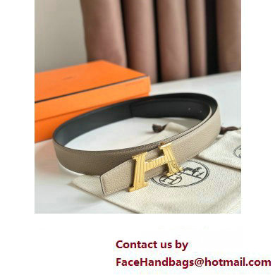 Hermes H Take Off belt buckle  &  Reversible leather strap 32 mm 03 2023
